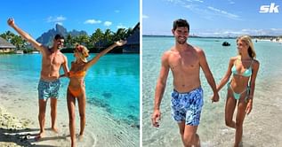 Real Madrid superstar Thibaut Courtois and wife Mishel Gerzig enjoy honeymoon as couple spend time on luxury island
