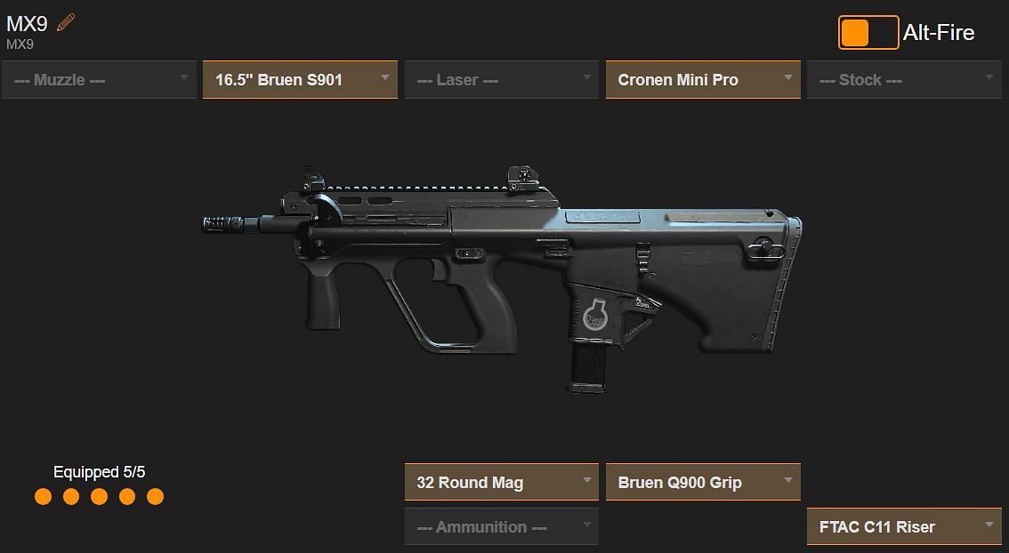 MX9 loadout (Image via sym.gg)