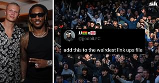"Add this to the weirdest linkup file" - Fans react hilariously as Manchester City star Erling Haaland spotted hanging out with rapper Future