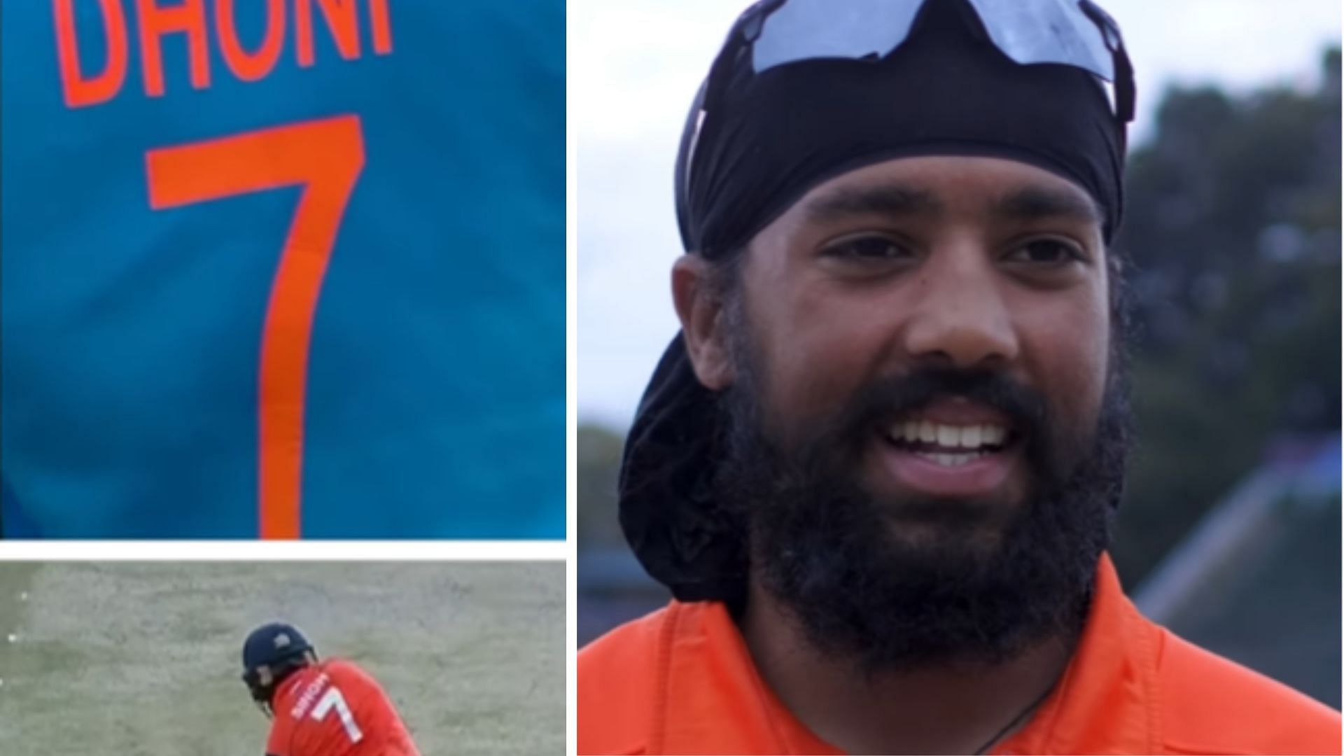 Vikramjit Singh explaining the story behind the No.7 jersey (P.C.:ICC)