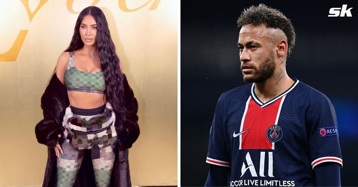 Neymar waves at Kim Kardashian