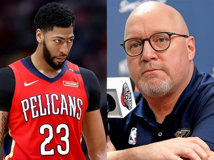 Former New Orleans Pelicans superstar big man Anthony Davis and Pelicans executive vice president of basketball operations David Griffin