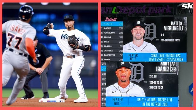 In Photos: Miami Marlins scoreboard operator roasts city of Detroit during game vs Tigers