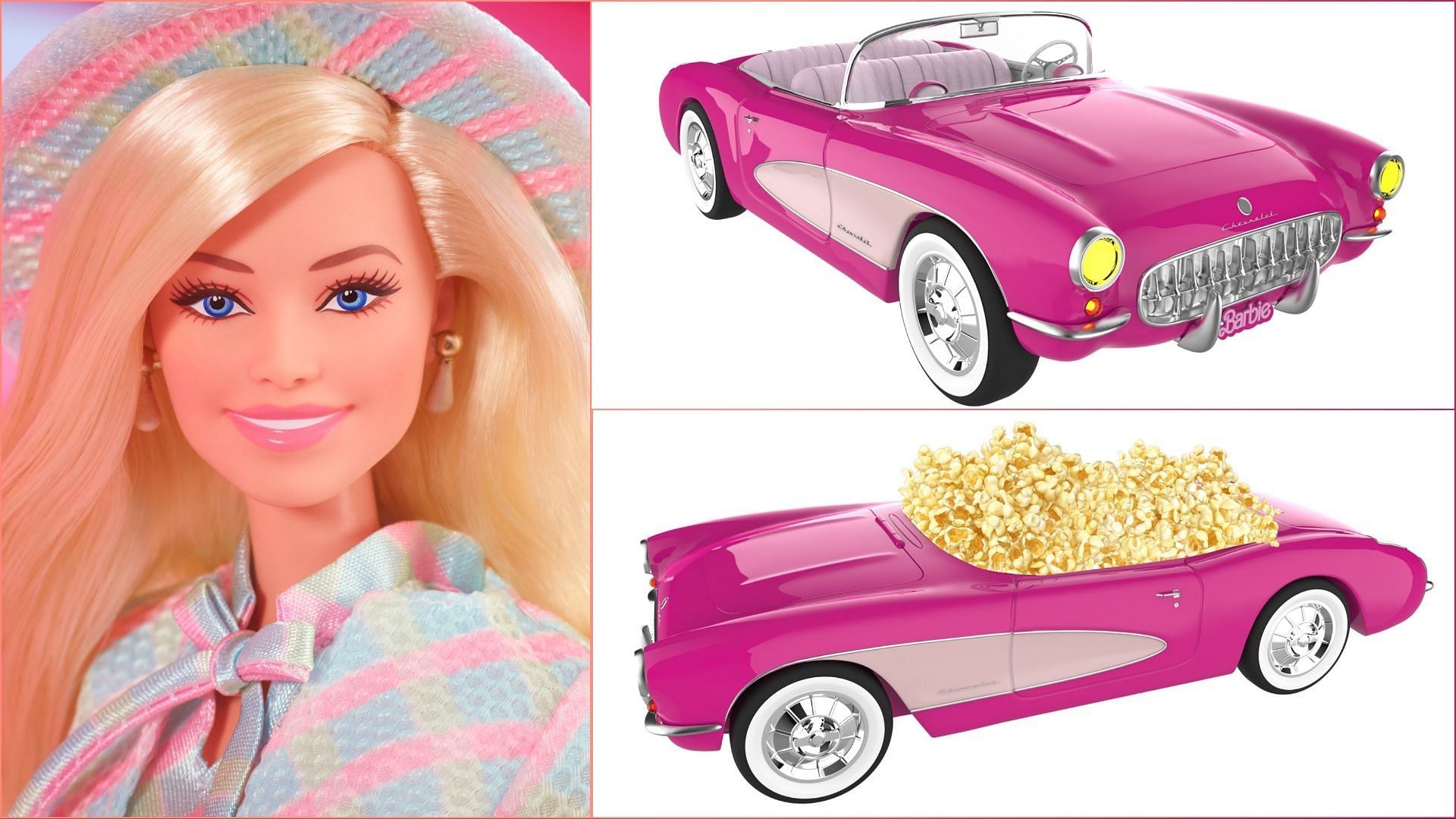 The Pink Corvette Popcorn Bucket holds 85-oz popcorn and is priced at over $34.99 (Image via AMC Theatres)
