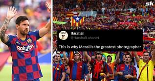 "Ronaldo would have broke the phone" - Fans react as image of Lionel Messi taking photo of a taxi driver with Barcelona legend resurfaces