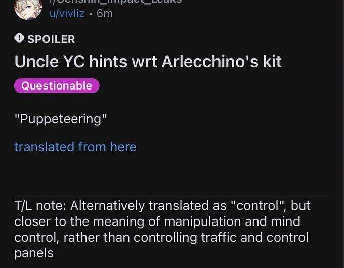 Arlecchino Leaked ability