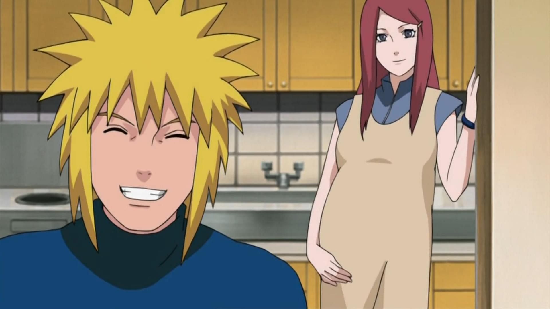 Minato and Kushina, pregnant with Naruto (Image via Studio Pierrot, Naruto)