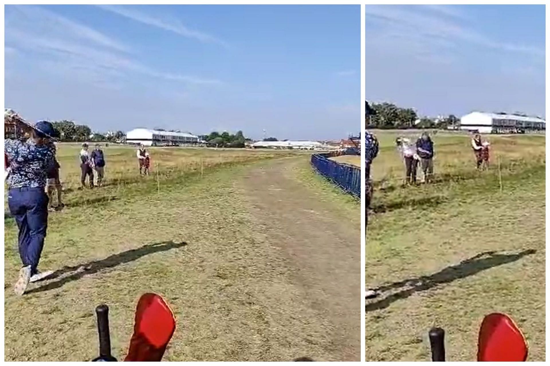 Gary Woodland almost hit the fan