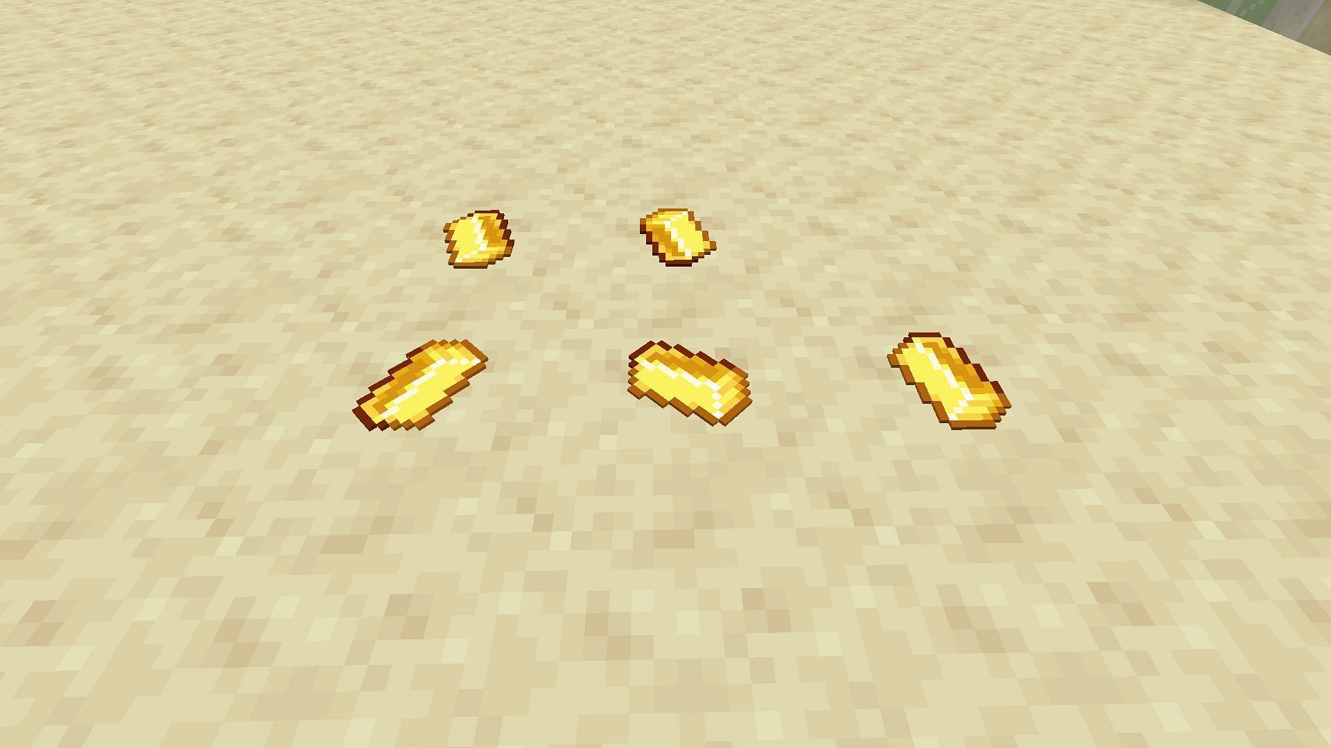 Gold nuggets and ingots can be obtained from zombified piglins in Minecraft (Image via Mojang)