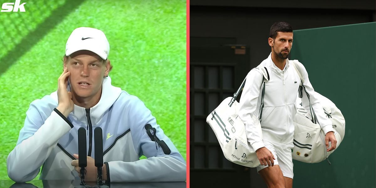 Jannik Sinner lost to Novak Djokovic in the 2023 Wimbledon Championships semifinal.
