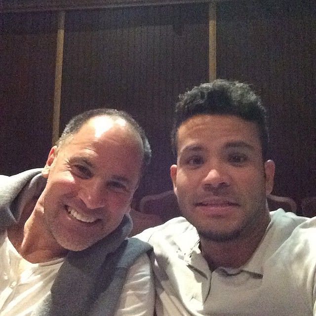 Jose Altuve with his father