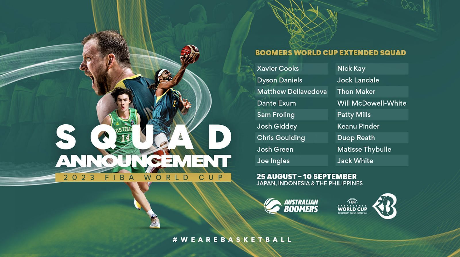 Australia Squad FIBA World Cup 2023