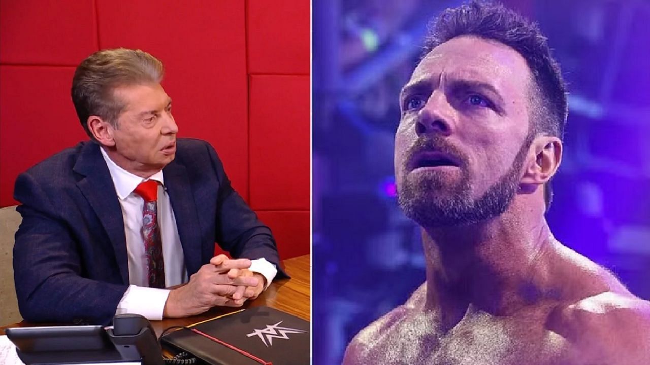 Vince McMahon (left); LA Knight (right)