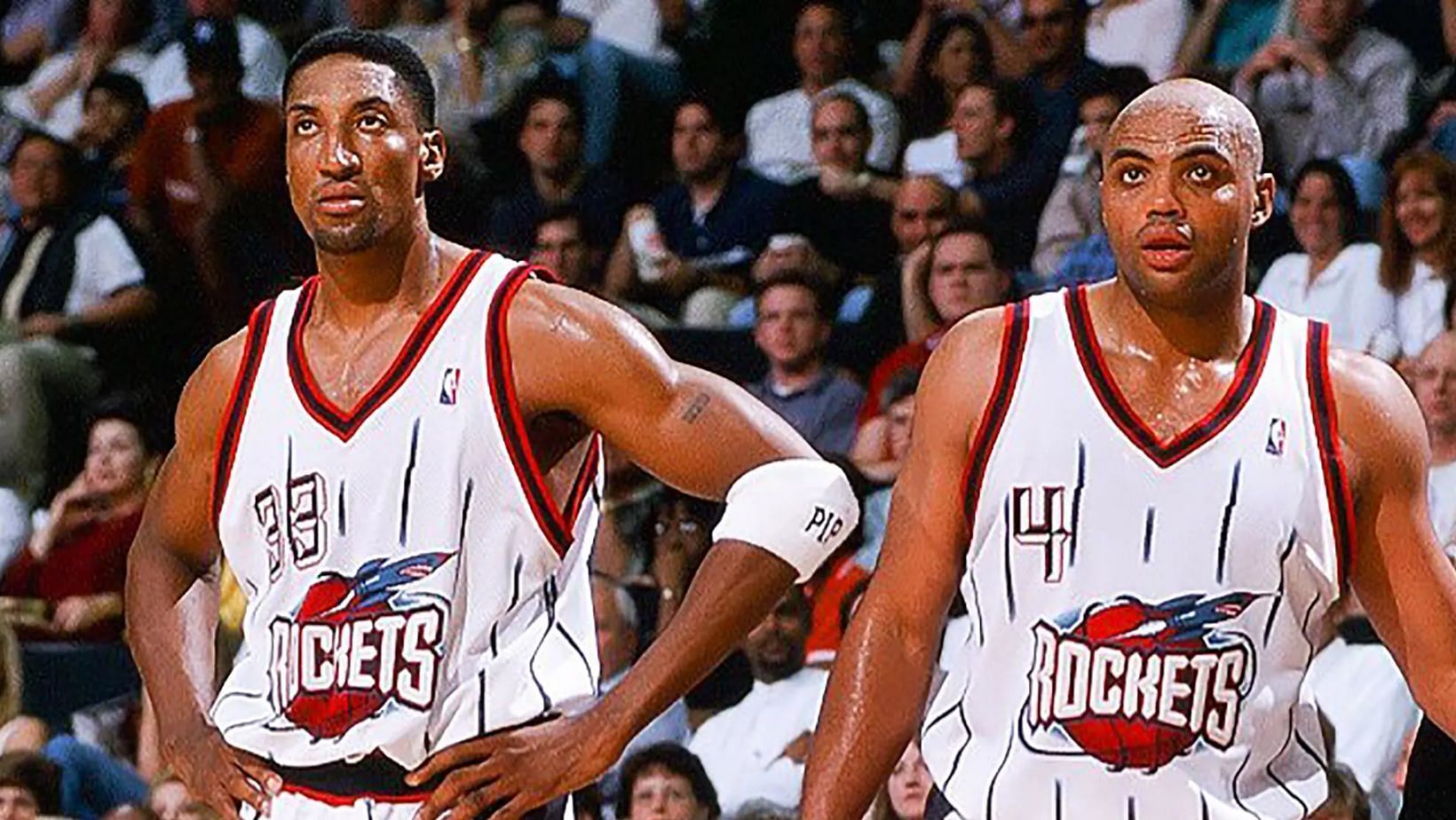 Scottie Pippen [L] and Charles Barkley were once teammates with the Houston Rockets.