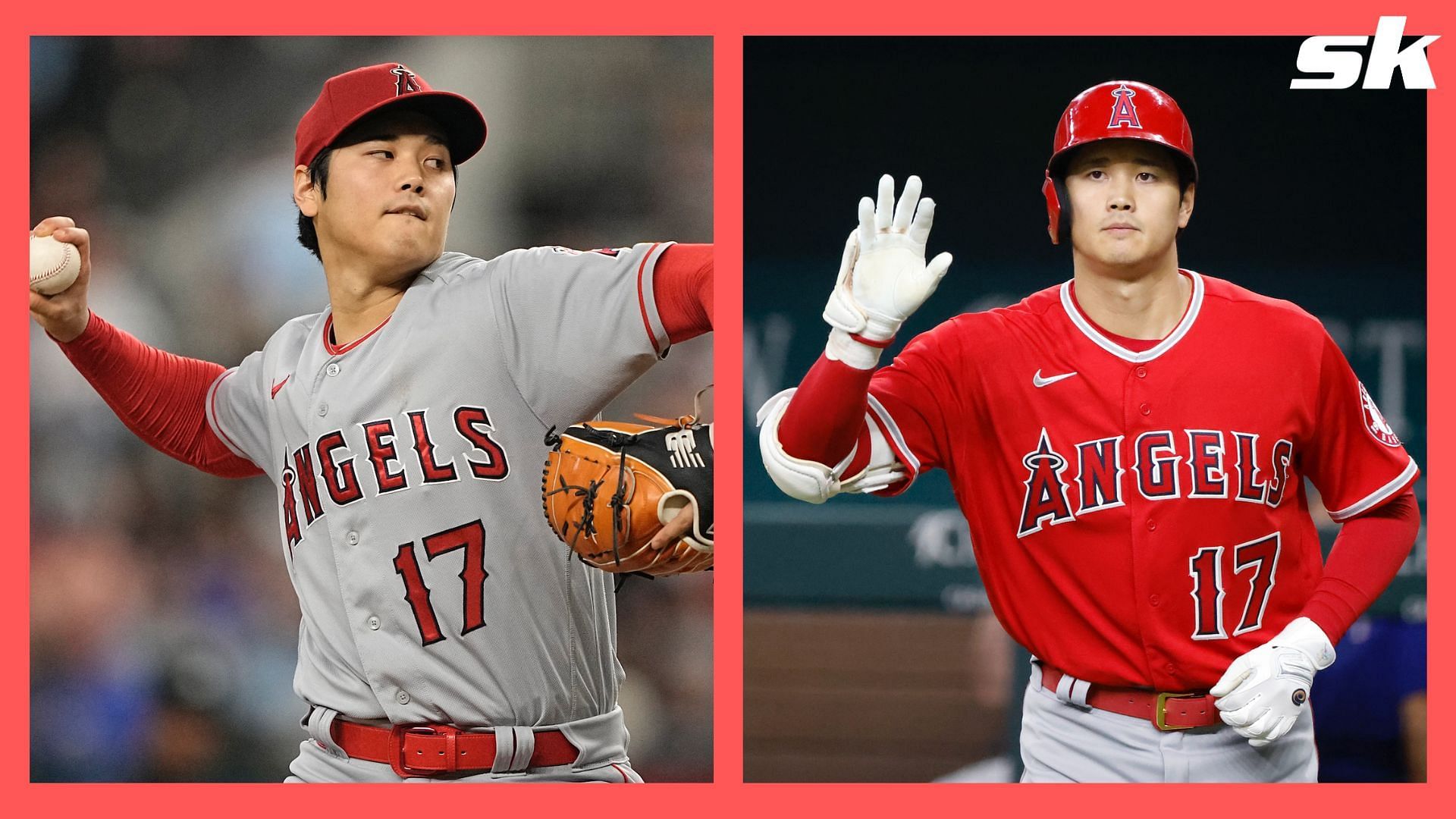 Download Los Angeles Angels Shohei Ohtani Holding Baseball Wallpaper