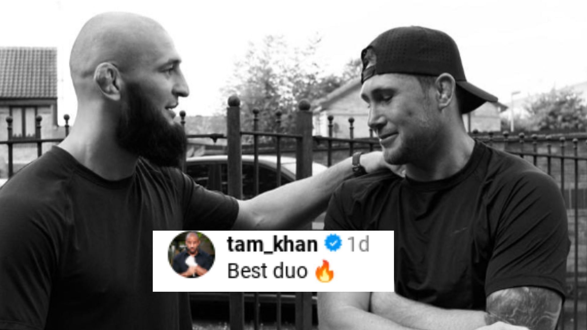 Khamzat Chimaev (left), Darren Till (right) [Image courtesy of @khamzat_chimaev on Instagram]