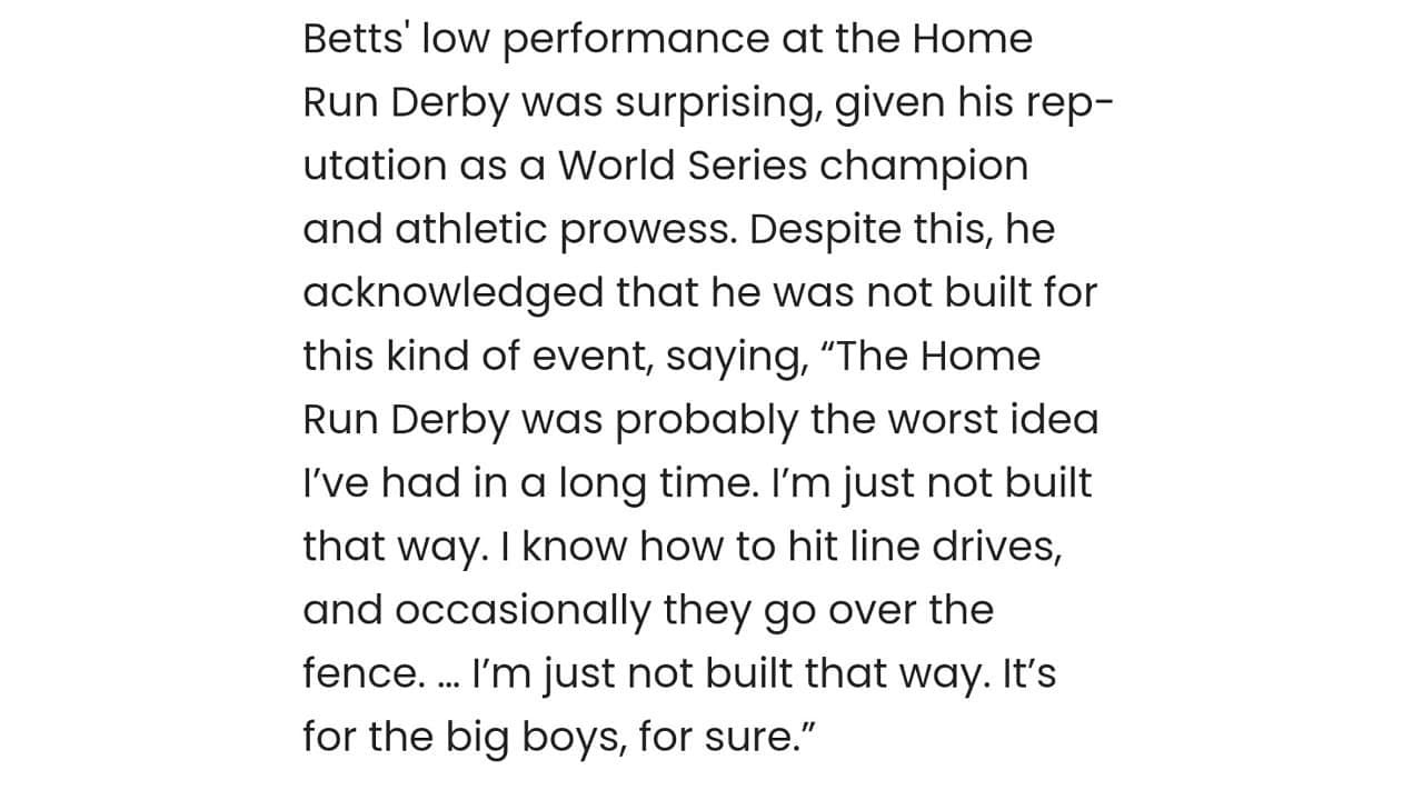 Mookie Betts makes final decision on Home Run Derby participation