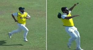 [Watch] Hasan Ali’s hilarious sprint on Day 1 of SL vs PAK opening Test leaves commentator in splits