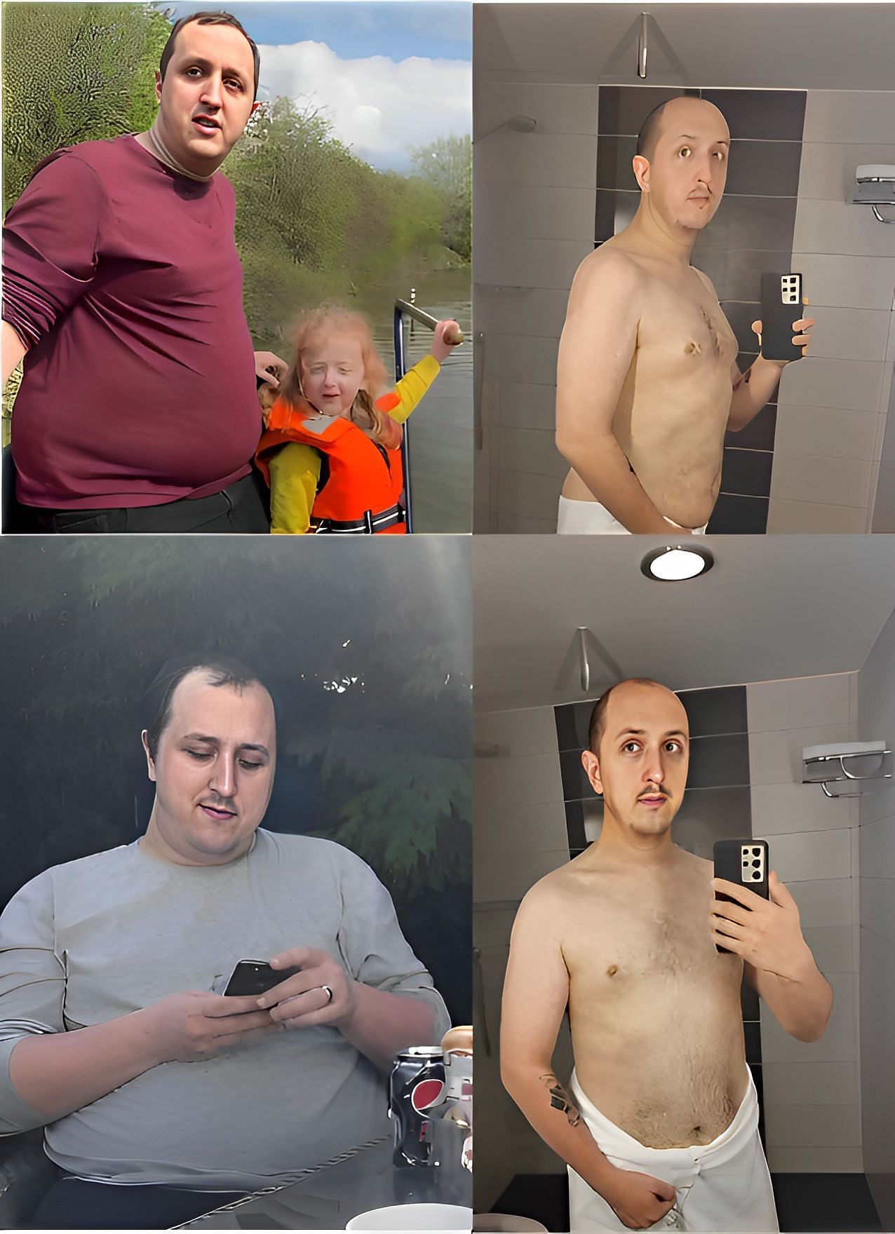 Reddit User&#039;s inspirational weight loss journey (Image via reddit)