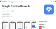 Download Google Opinion Rewards and answer the surveys made available (Image via Google Play Store)