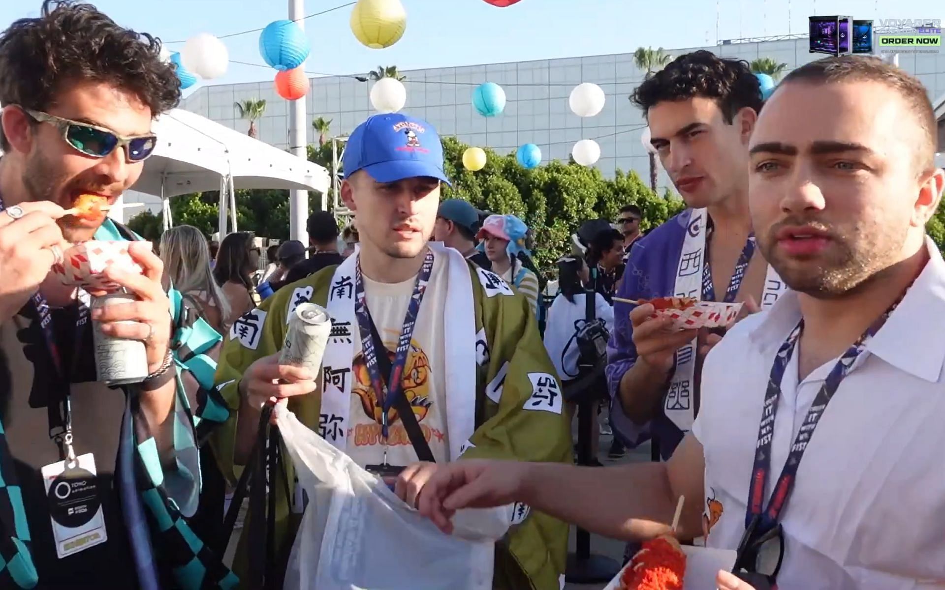 Popular streamers got together at the Anime Expo 2023 (Image via Emiru/Twitch)