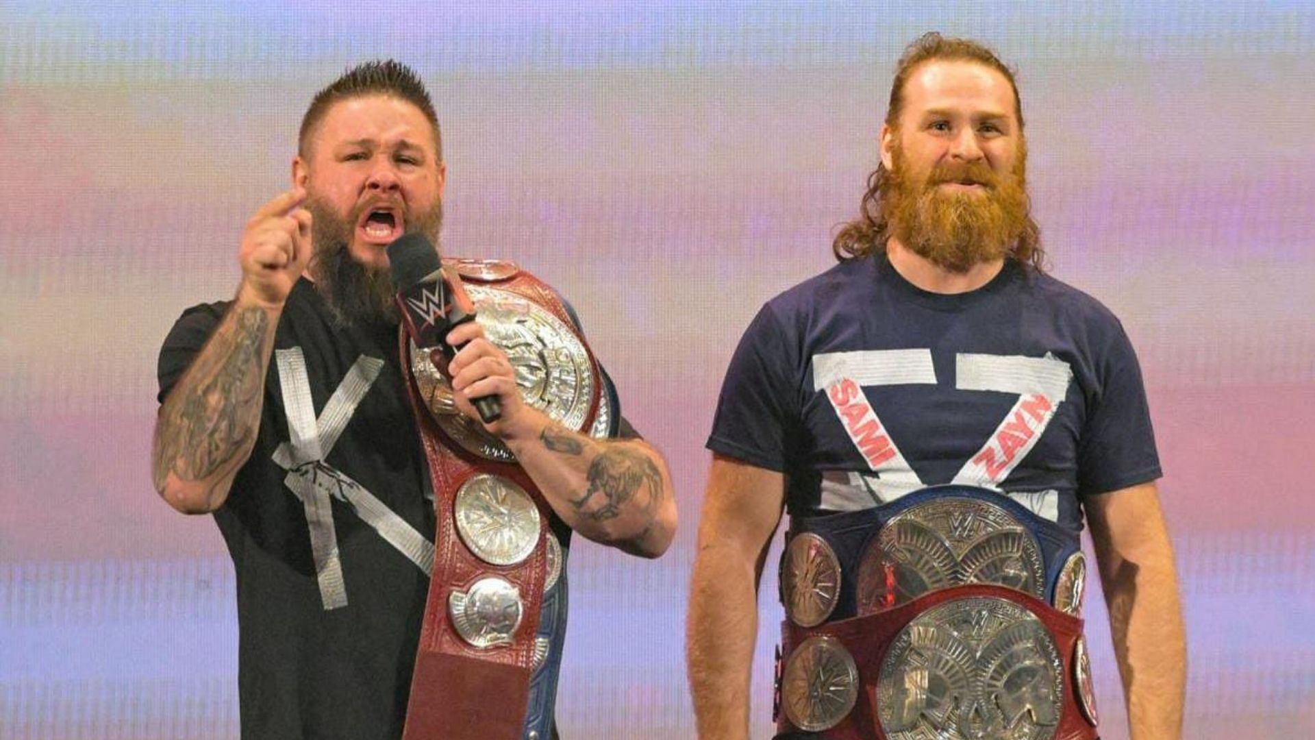 Kevin Owens (left) and Sami Zayn (right).