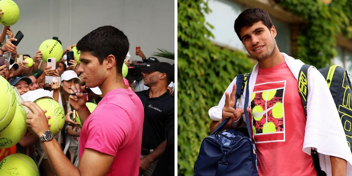 Carlos Alcaraz gifted Real Madrid jersey by fan ahead of Wimbledon QF against Holger Rune