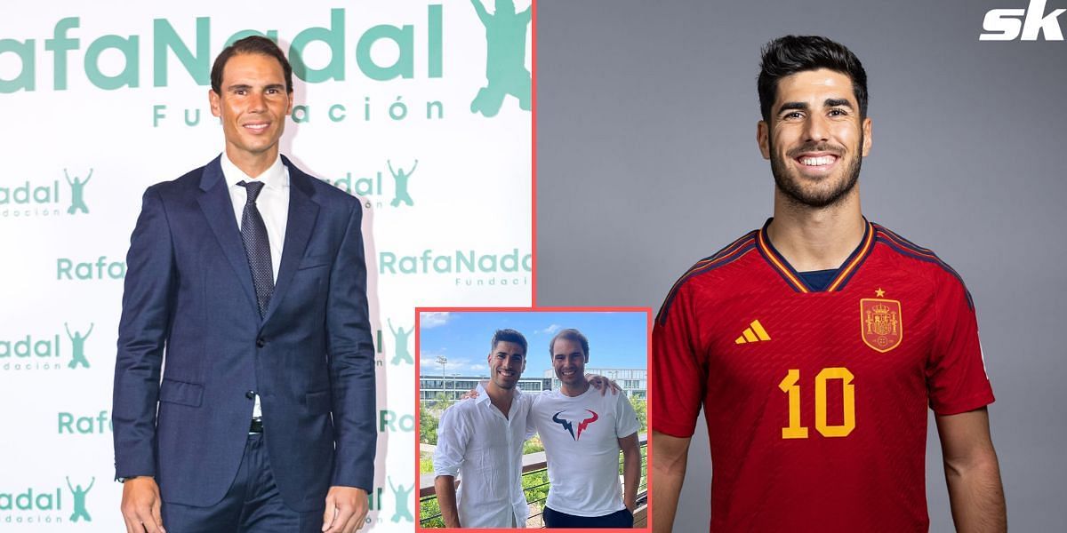 Rafael Nadal (L) and Marco Asensio (R)