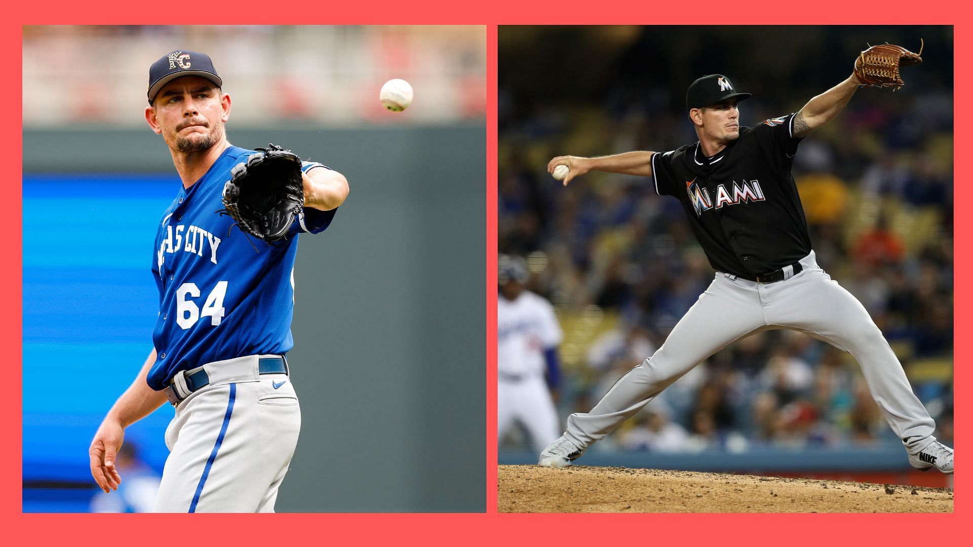 Which Kansas City Royals have also played for Miami Marlins? MLB