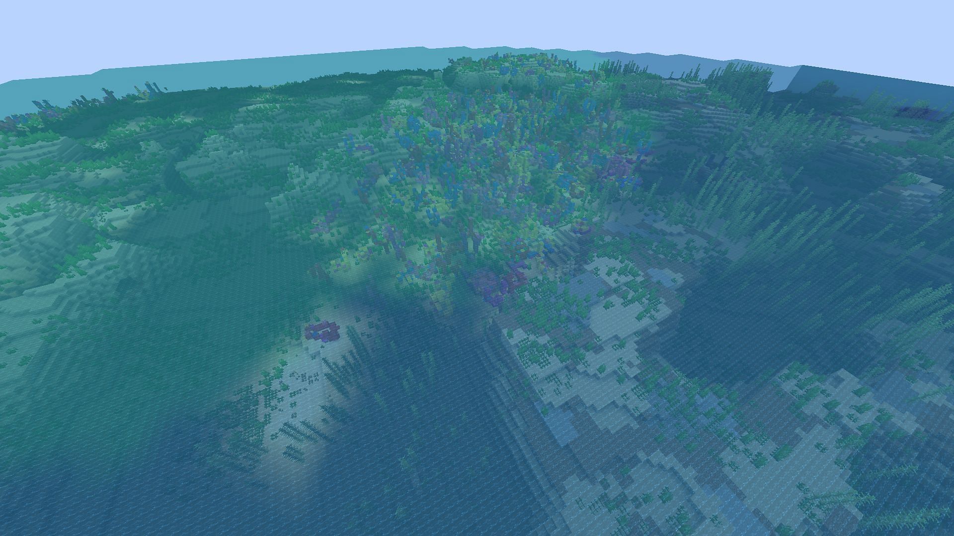 Ocean is a brilliant biome for exploring underwater worlds and traveling in Minecraft (Image via Mojang)