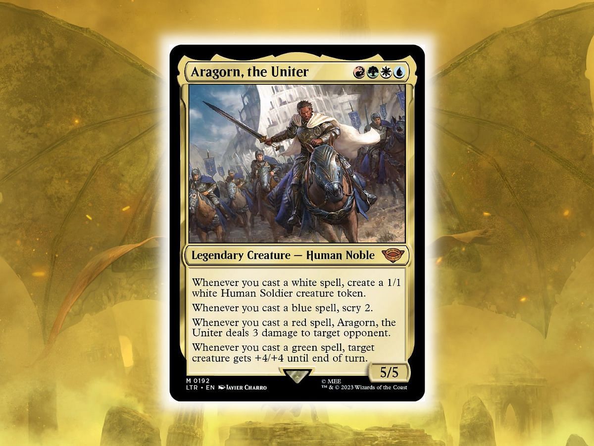 Aragorn the Uniter in Magic: The Gathering (Image via Wizards of the Coast)