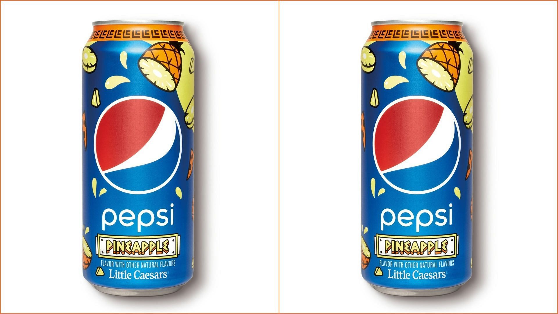 The pineapple-flavored Pepsi is exclusively available at Little Caesars starting July 17 (Image via Pepsi / Little Caesars)