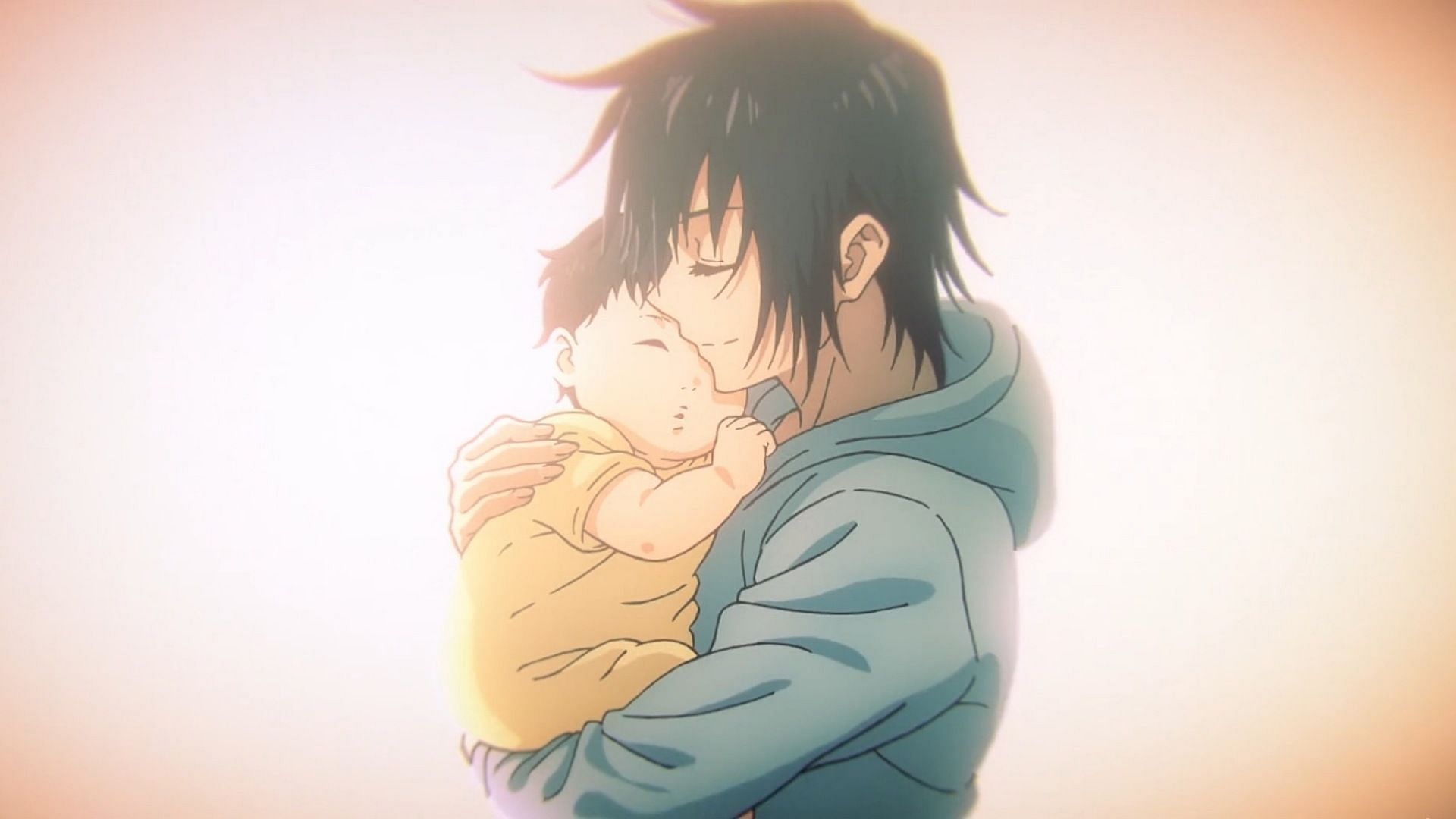 Baby Megumi with his mother appearing in a flashback in Toji&#039;s memories (Image via MAPPA)