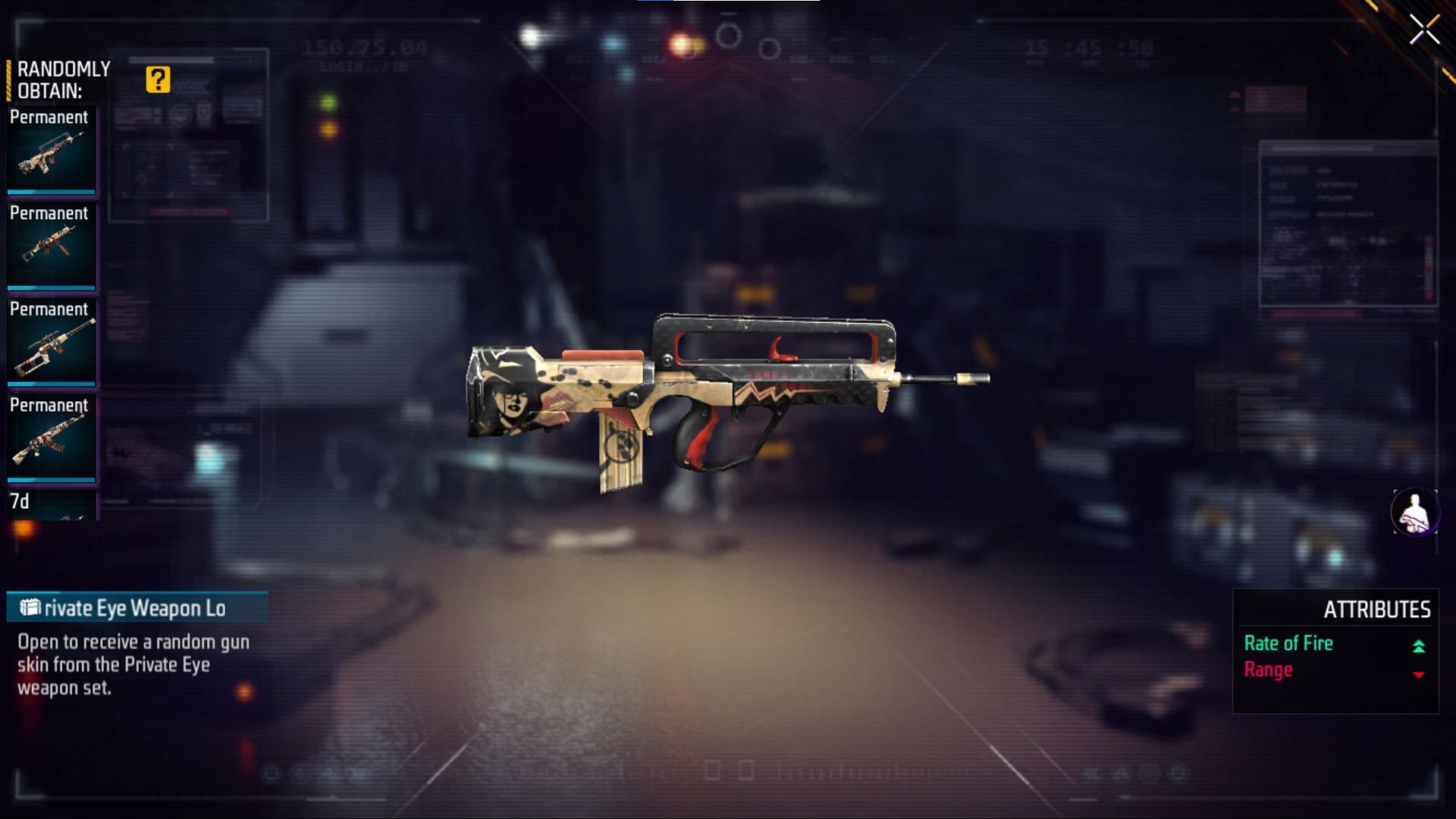 Open the Private Eye Weapon Loot Crate to receive a free gun skin (Image via Garena)