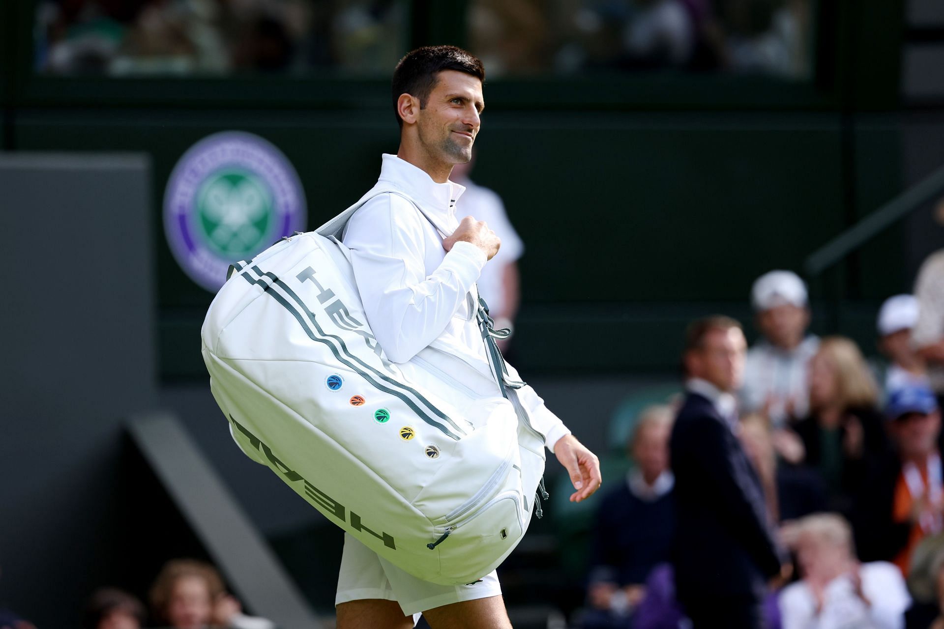 Novak Djokovic pictured at SW19.