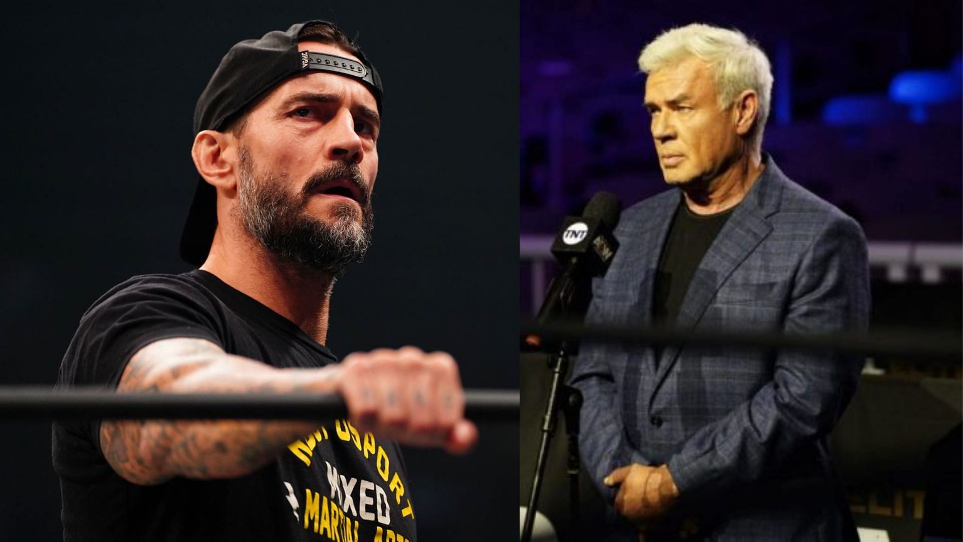 CM Punk(left); Eric Bischoff(right)