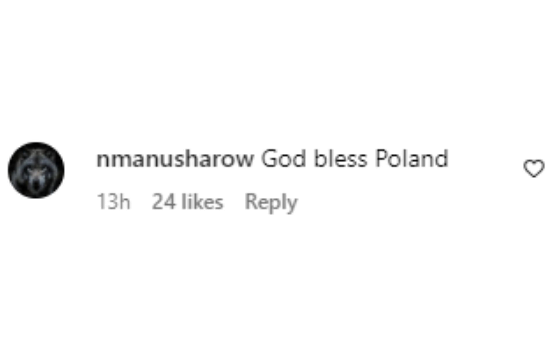 Fan reacting to Kowalkiewicz&#039;s picture