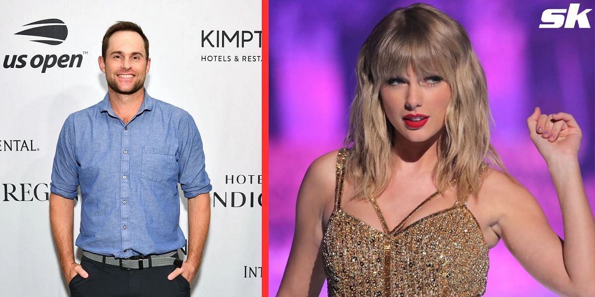 Andy Roddick (L) and Taylor Swift (R).