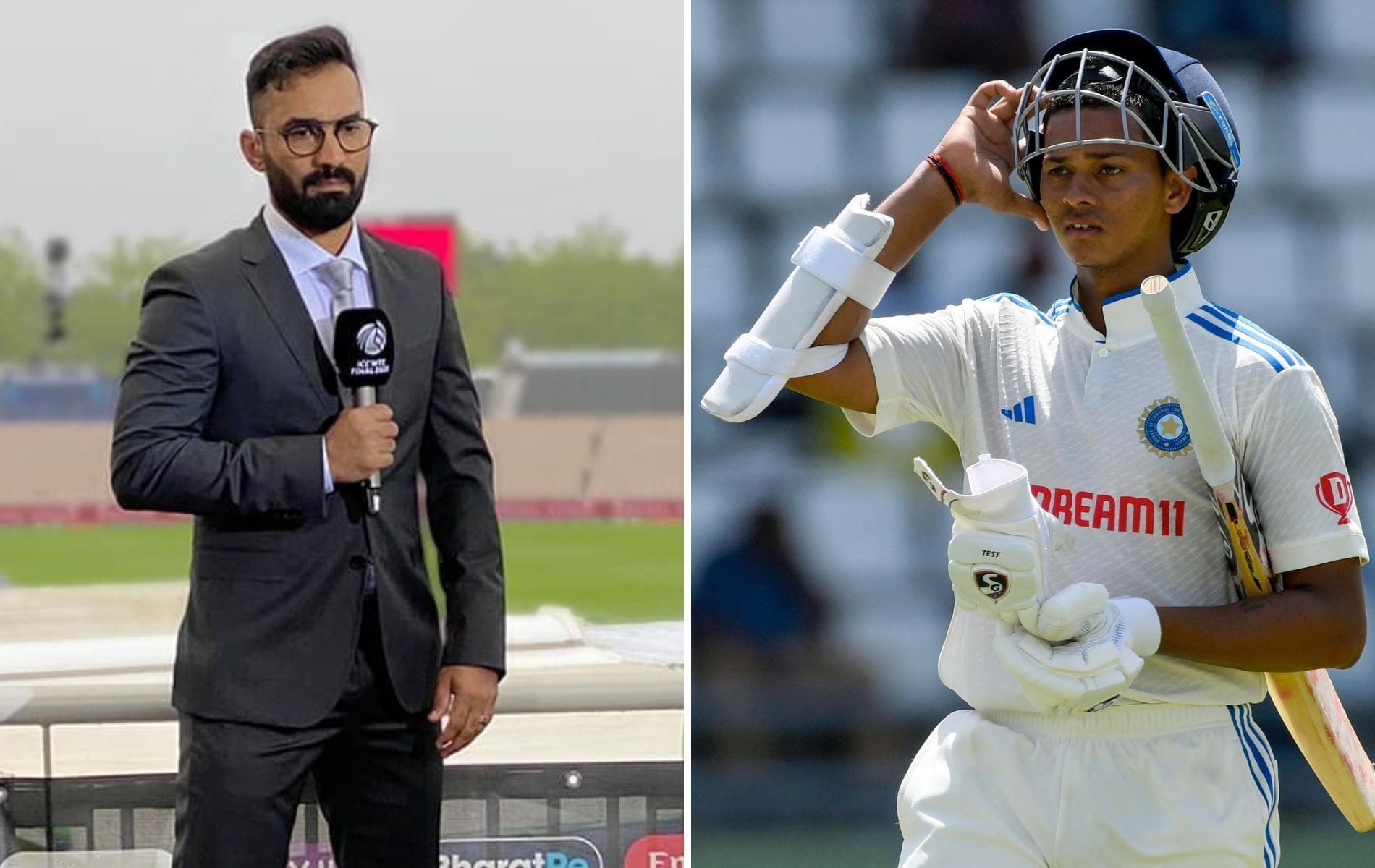 Dinesh Karthik (L) and Yashasvi Jasiwal. (Pics: Instagram)