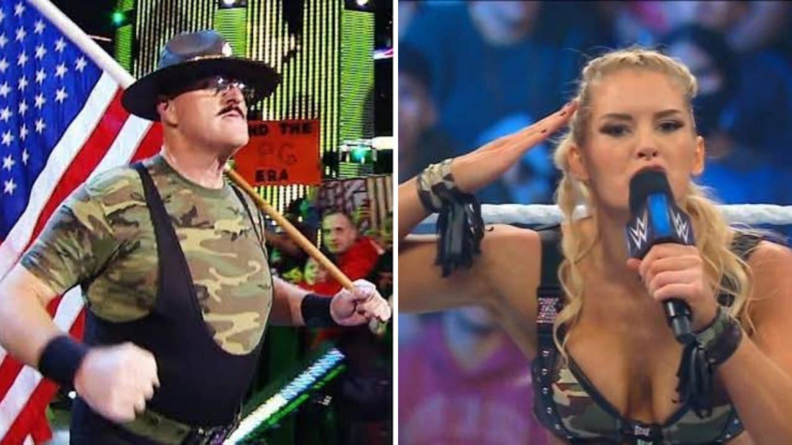 Sgt. Slaughter is not pleased with Lacey Evans