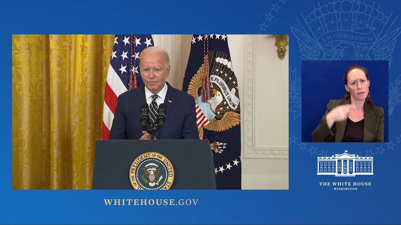 A viral clip makes netizens insinuate that Joe Biden claimed to cure cancer (Image via Youtube/The White House)