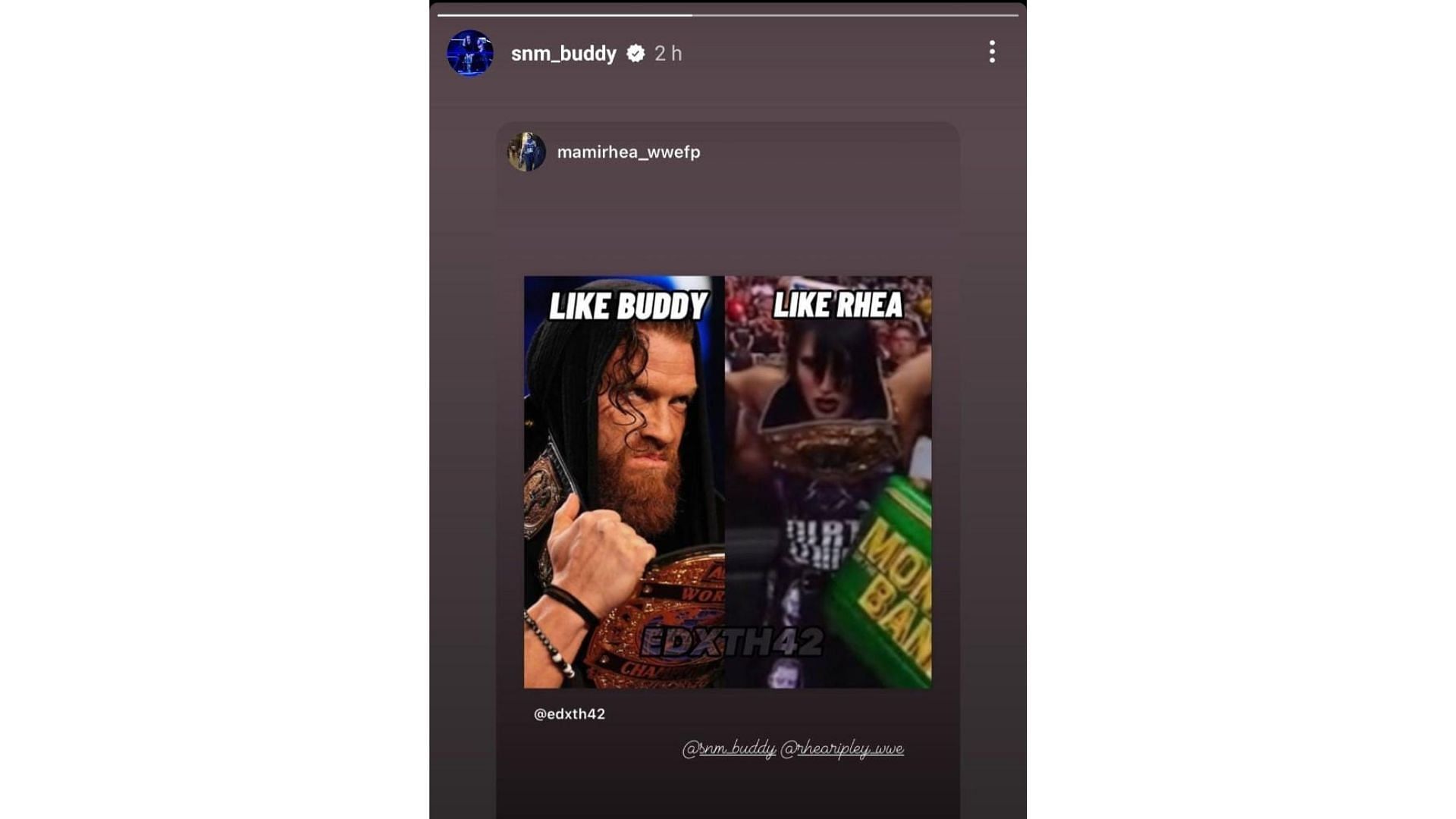 AEW star Buddy Matthews&#039; Instagram Story