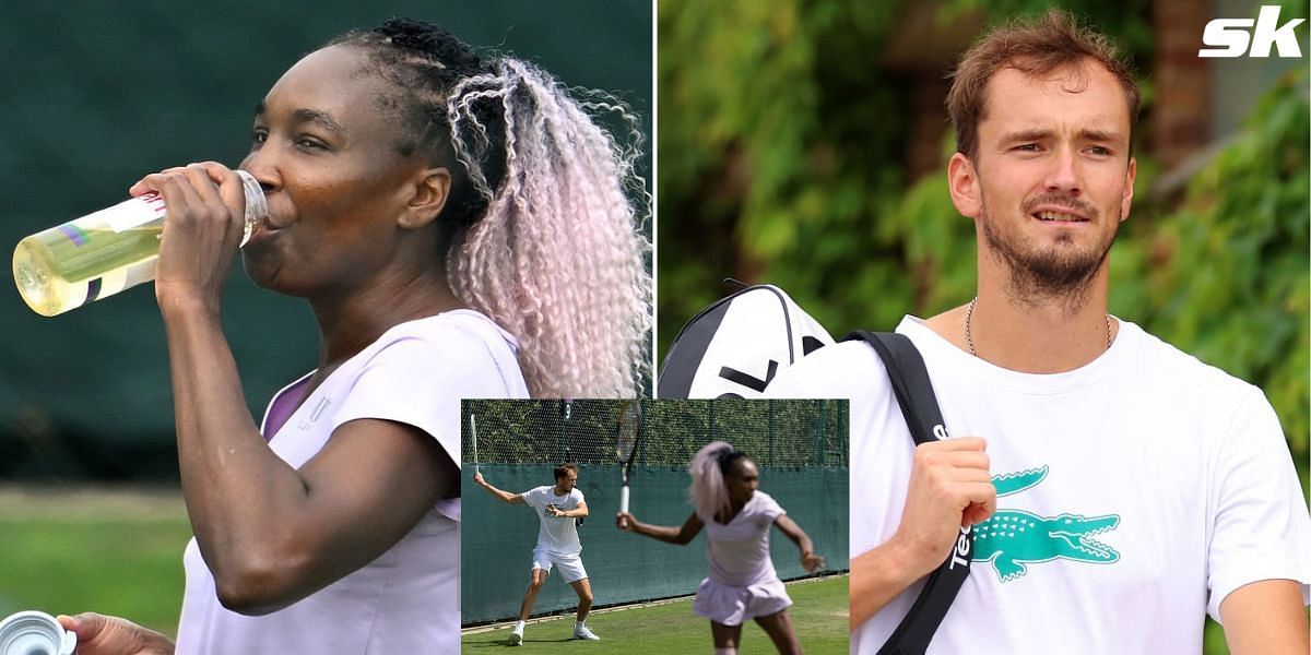 Venus Williams engages in banter with Daniil Medvedev