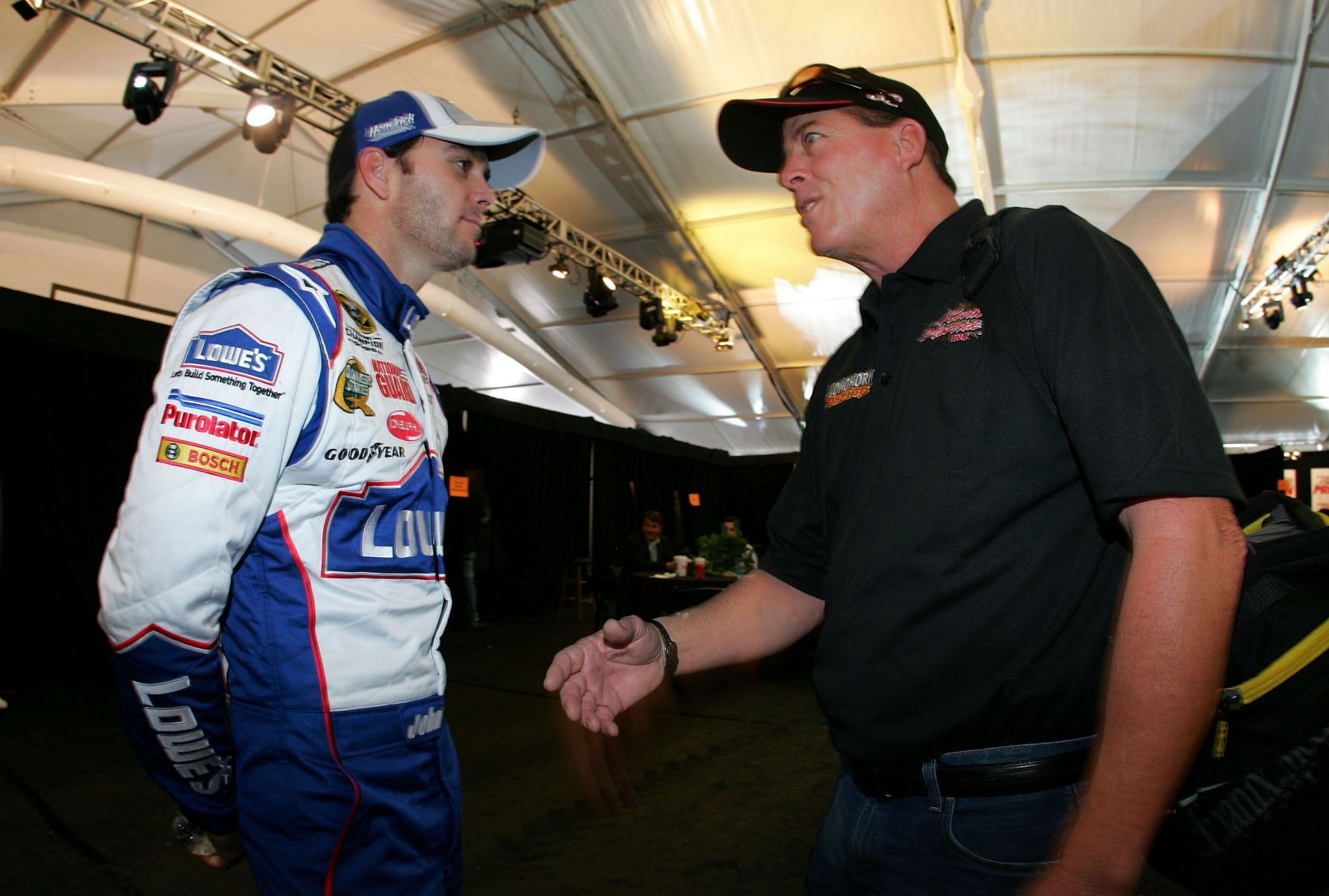 Jimmie Johnson and Ron Hornaday Jr.