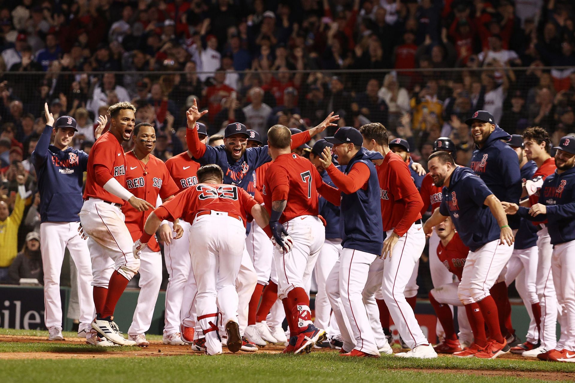 MLB on X: Flex those muscles, Boston! The @RedSox complete the 3