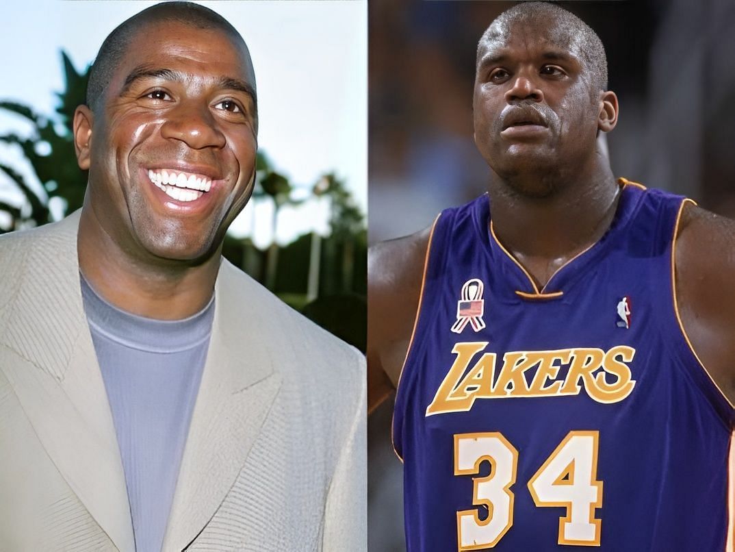 LA Lakers legends Magic Johnson and Shaquille O&rsquo;Neal