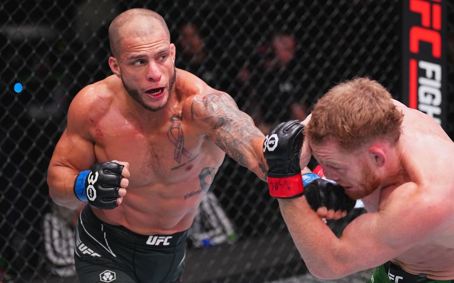 Bassil Hafez and Jack Della Maddalena at UFC Vegas 77 [Image Courtesy: @GettyImages]