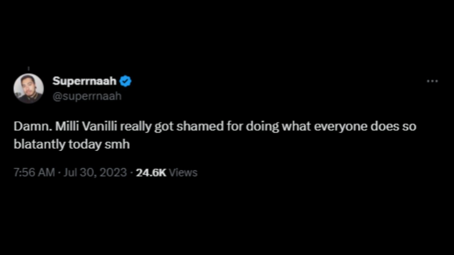 Screenshot of a Twitter user remarking on Cardi&#039;s lip-syncing and mic-throwing incident. (Photo via @consequence/Twitter)