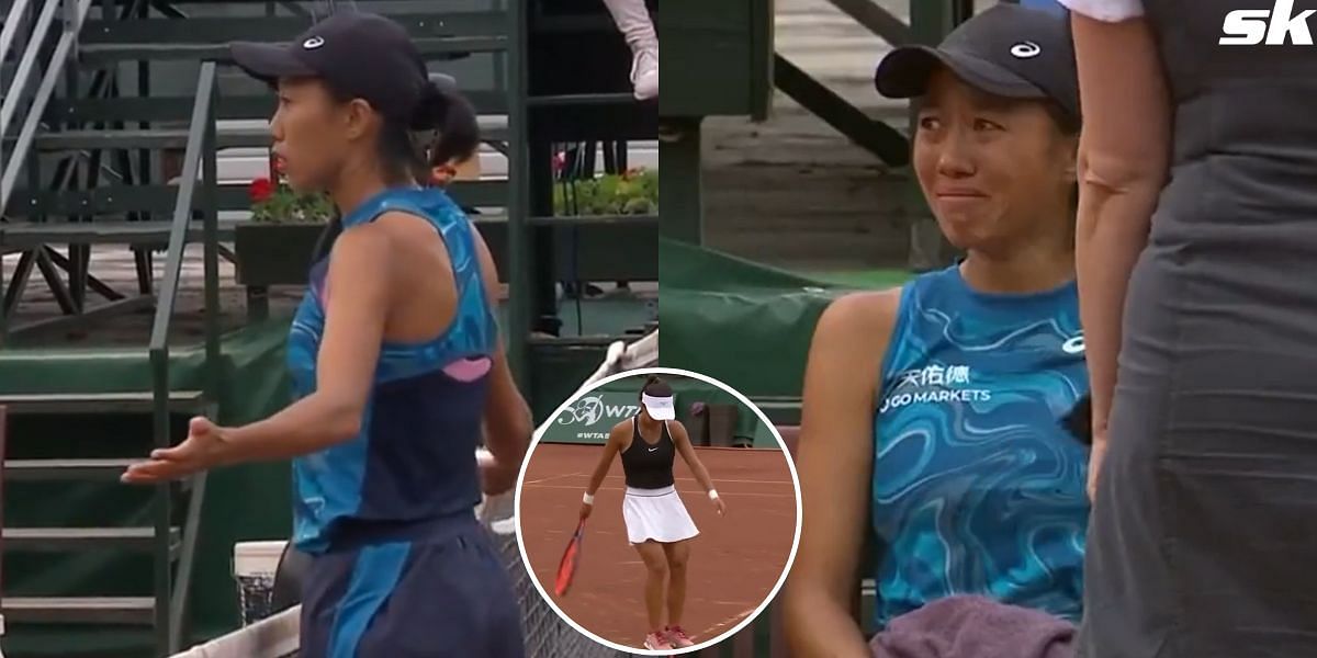 Zhang Shuai retired mid-match at the 2023 Hungarian Grand Prix