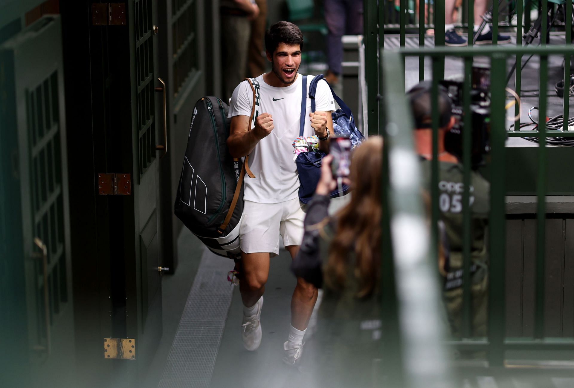 Day Twelve: The Championships - Carlos Alcaraz at Wimbledon 2023